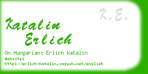 katalin erlich business card